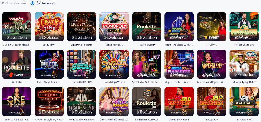 Vulkan Vegas értékelés élő kaszinó