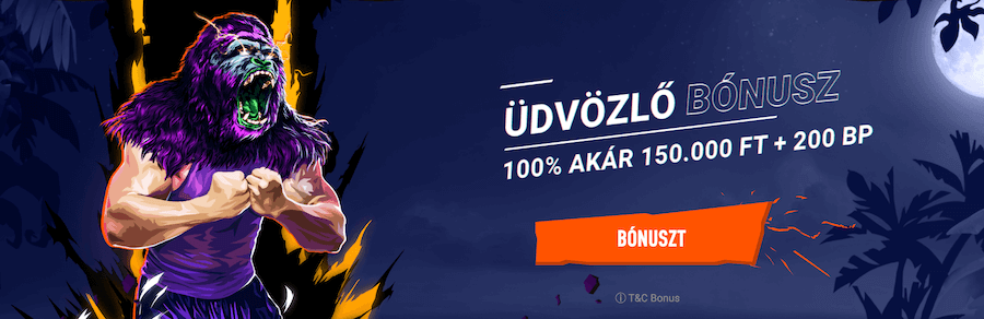 Betinia üdvözlő bónusz