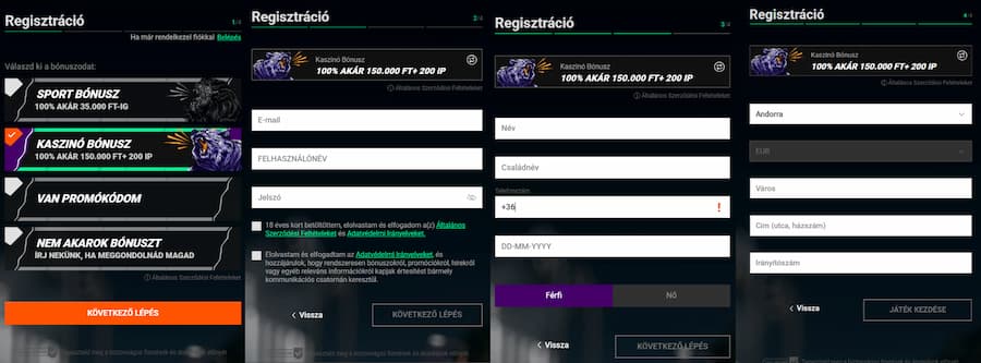 Betinia értékelés regisztráció