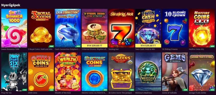 Malina Casino értékelés nyerőgépes játékok