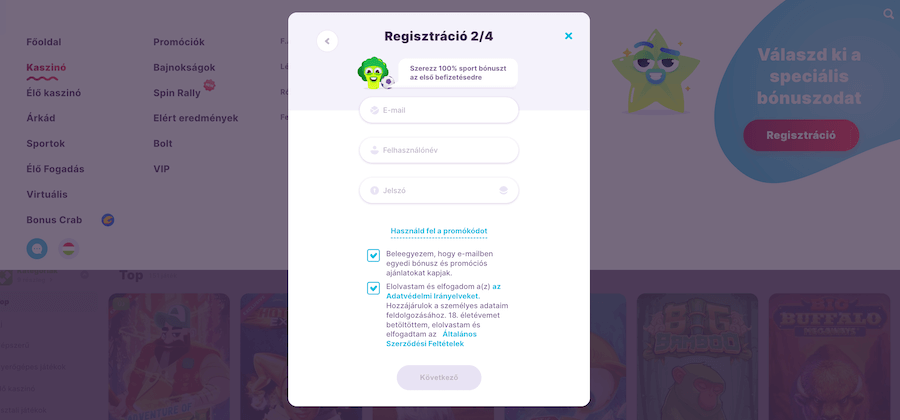 Nomini regisztráció