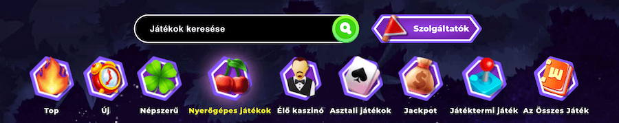 Játékválaszték Wazamba