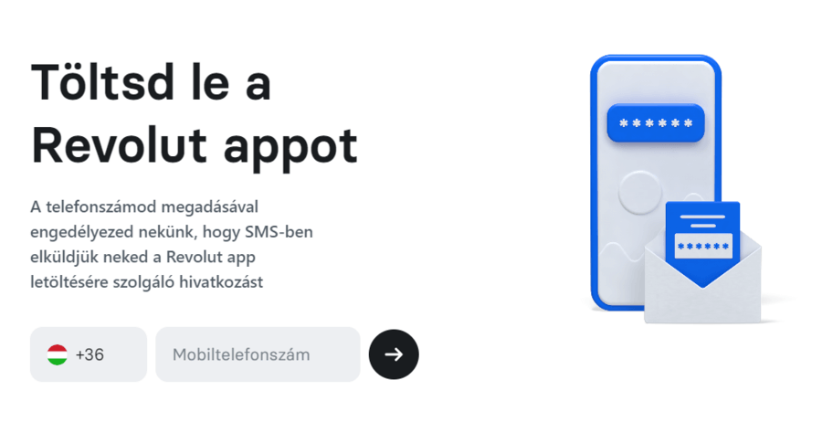 Revolut applikáció gyors fizetés