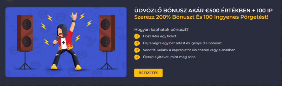 Rolling Slots üdvözlő bónusz