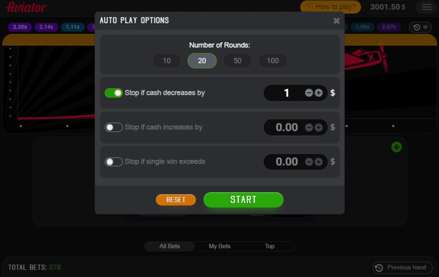 Aviator autoplay