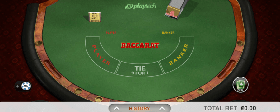 Baccarat without sidebets Playtech