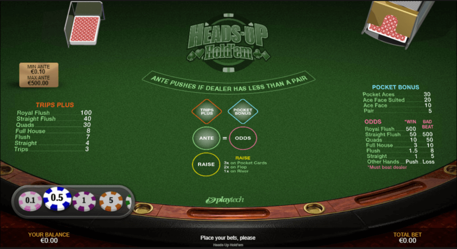 Heads up holdem Playtech