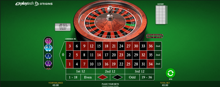 Playtech european roulette