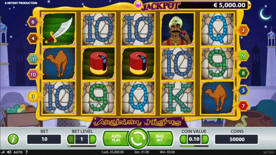 Arabian Nights nyerőgép progresszív jackpot