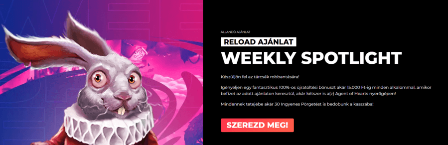 HotSlots reload bónusz