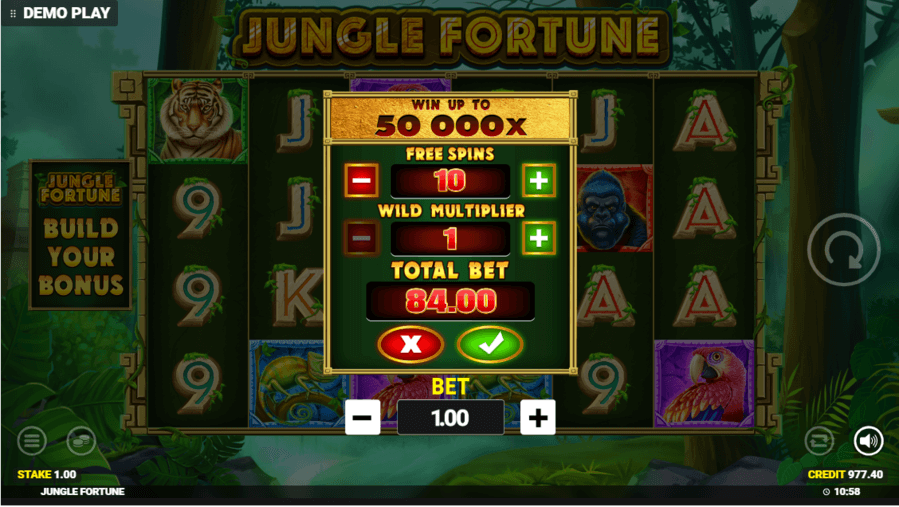 Jungle Fortune bónuszvásárlás