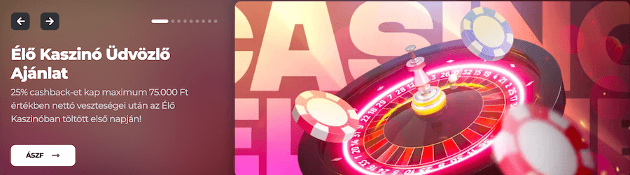 Energy Casino élő kaszinó bónusz ajánlat