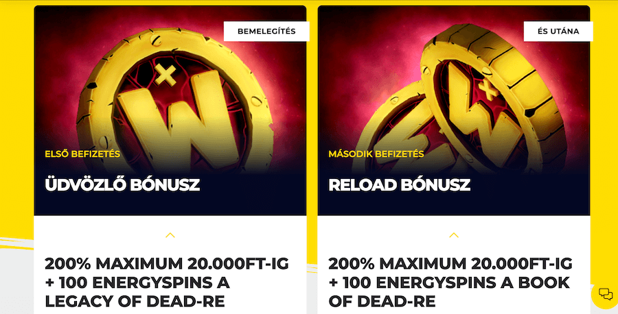 Energy Casino bónuszok