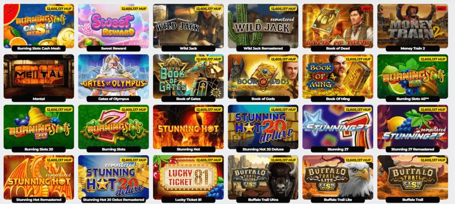 Energy Casino nyerőgépek