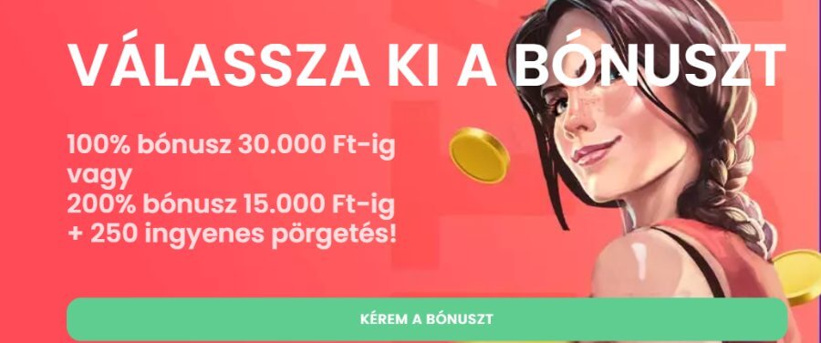 HotSlots kaszinó üdvözlő bónusz ajánlat