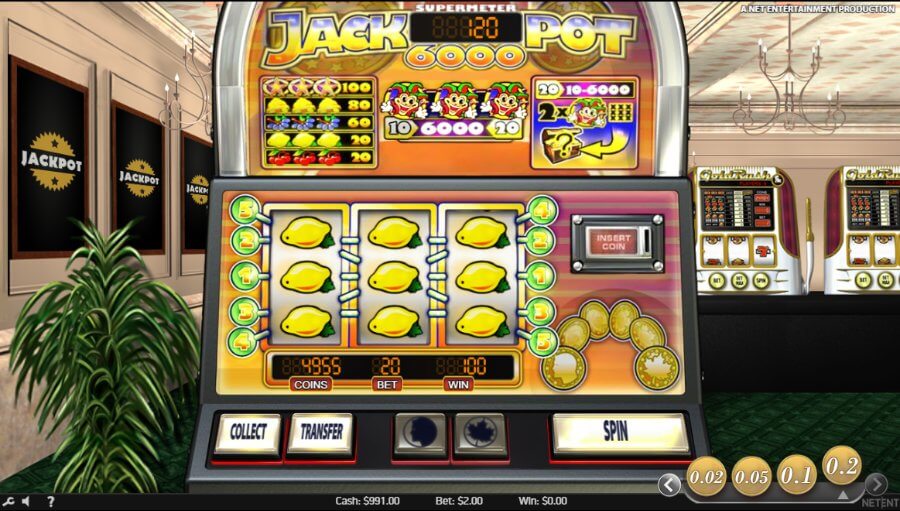 Jackpot 6000 nyerőgép játék nyeremény szimbólumok Magyar Casino