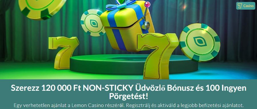 Lemon Casino üdvözlő bónusz ajánlat