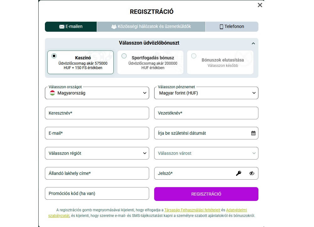 SpinBetter értékelés regisztráció