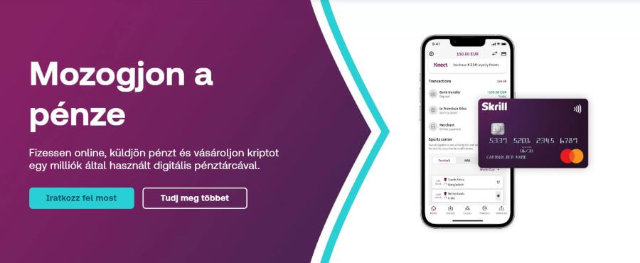 Skrill kaszinó kripto pénztárca fizetés