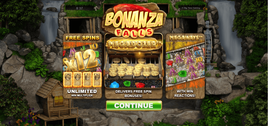 Bonanza Falls új nyerőgépes játék