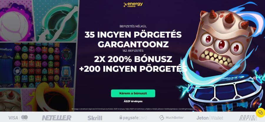 Energy Casino exkluzív befizetés nélküli bónusz pörgetés Magyar Casino