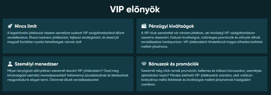 Legendplay értékelés VIP program