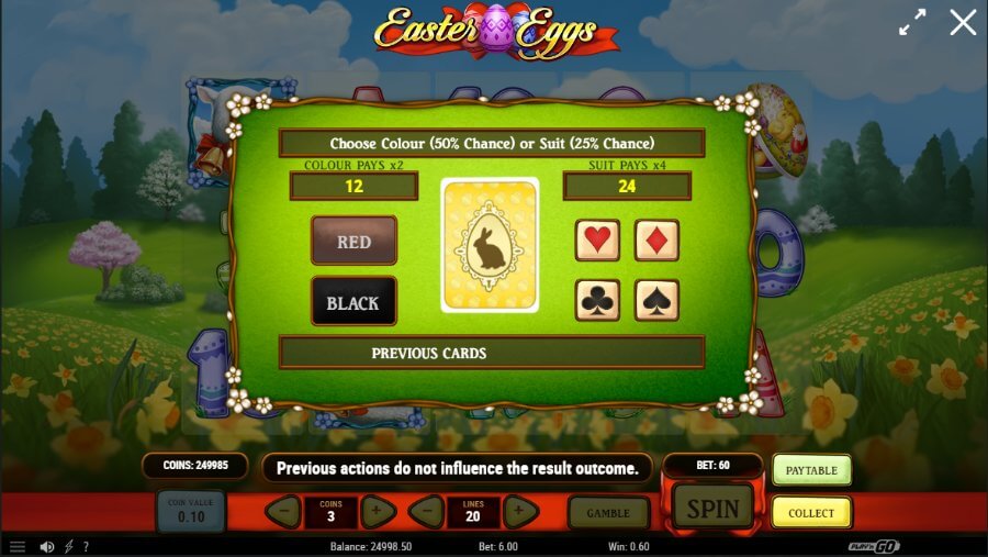 Easter Eggs húsvéti nyerőgép értékelés gamble funkció