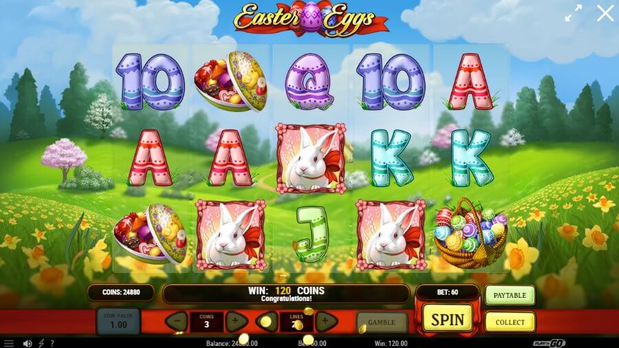 Easter Eggs húsvéti nyerőgép értékelés grafika