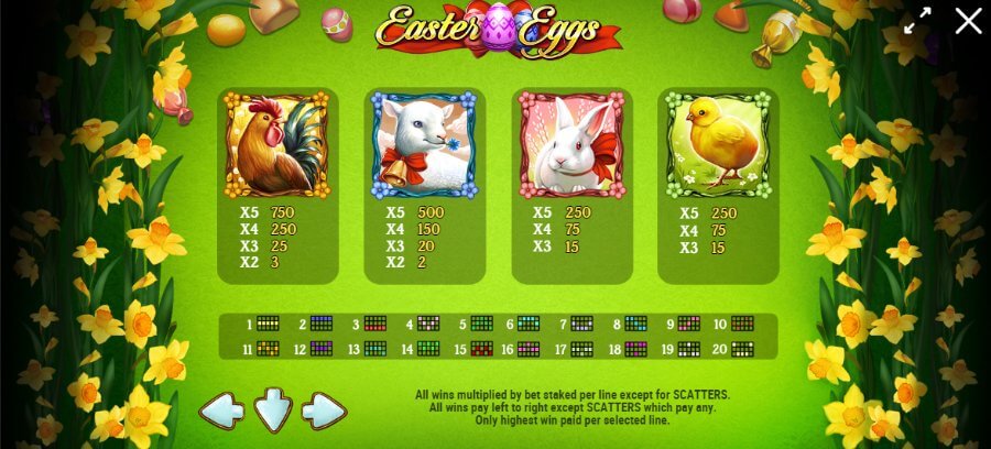 Easter Eggs húsvéti nyerőgép értékelés magasan fizető szimbólumok