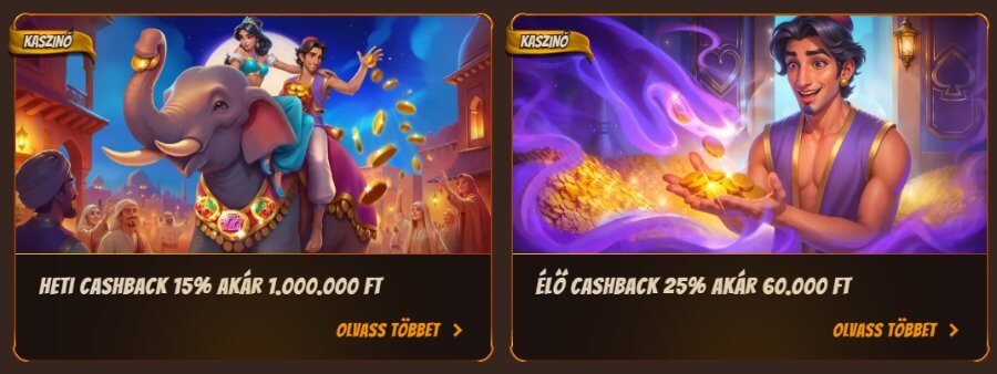 cashback bónuszok