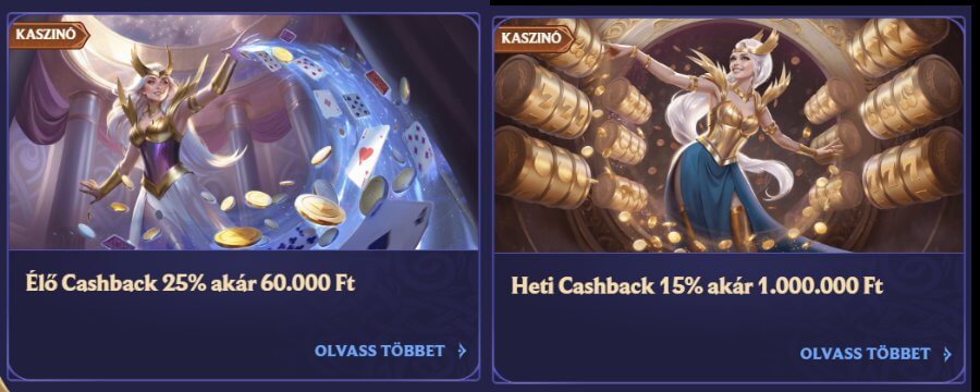cashback bónuszok