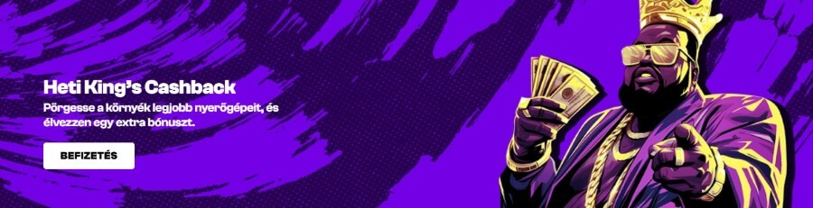 Kingspin értékelés cashback ajánlat