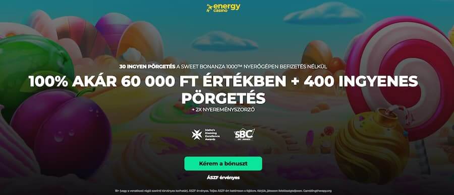 energy casino üdvözlő csomag
