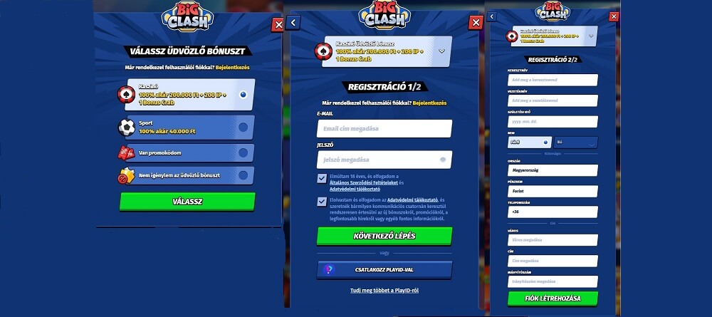 Bigclash értékelés regisztráció