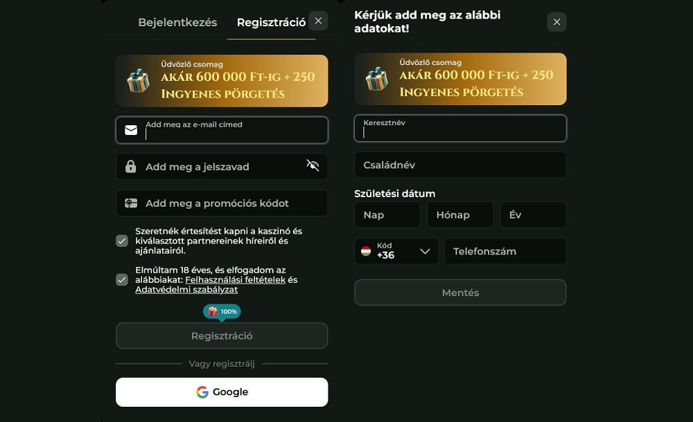 Goldzino értékelés regisztráció