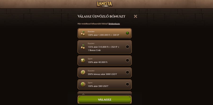 Lanista értékelés üdvözlő ajánlat