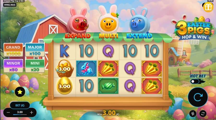 3 Easter Pigs Hop and Win 