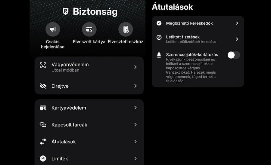 korlátozás beállítás